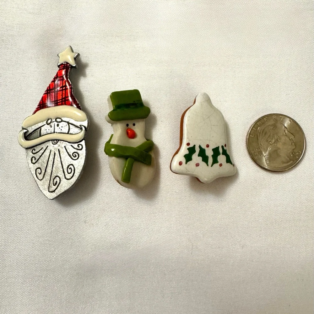 Festive Holiday Brooch Set - Picture 2 of 7